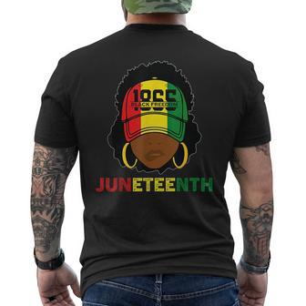 Junenth Celebrating Usa African American Melanin Mens Back Print T-shirt - Seseable