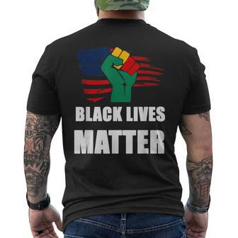 Junenth Fist Black Lives Matter Fist 4Th Of July Mens Back Print T-shirt | Mazezy