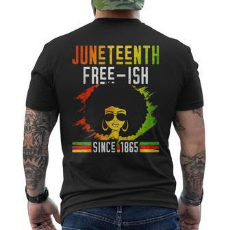 Junenth Free-Ish Since 1865 Africa Black American Us Usa Mens Back Print T-shirt - Seseable