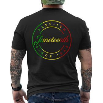Junenth Free Ish Since 1865 Celebrate Black Freedom 2023 Mens Back Print T-shirt | Mazezy