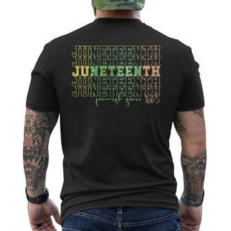Junenth Free Ish Since 1865 Celebrate Black Freedom Hbcu Mens Back Print T-shirt - Thegiftio UK