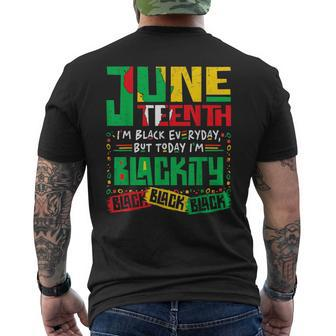 Junenth Im Black Everyday But Today Im Blackity Black Mens Back Print T-shirt | Mazezy