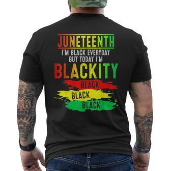 Junenth Im Blackity Black African American Freedom Day Mens Back Print T-shirt - Seseable
