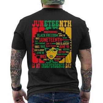 Junenth Is My Independence Day African American Men's Crewneck Short Sleeve Back Print T-shirt - Monsterry