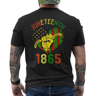 Junenth Is My Independence Day Black King Fathers Day Men Mens Back Print T-shirt | Mazezy