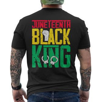 Junenth Is My Independence Day Black King Fathers Day Mens Back Print T-shirt | Mazezy