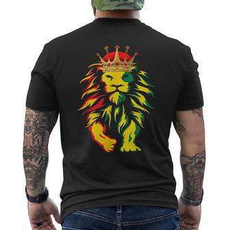 Junenth Is My Independence Day Black King Lion Father Day Mens Back Print T-shirt | Mazezy