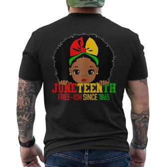 Junenth Is My Independence Day Celebrate Black Girl Kids Mens Back Print T-shirt | Mazezy