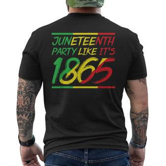 Junenth Party Like Its 1865 Africa Black American Us Usa Mens Back Print T-shirt - Seseable