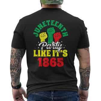 Junenth Party Like Its 1865 Black American African Us Mens Back Print T-shirt - Seseable