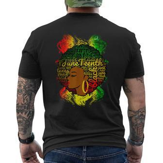 Junenth Proud Black African American Ladies Honor 1865 Mens Back Print T-shirt | Mazezy