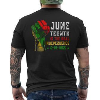 Junenth Is The Real Independence Day 1865 Freedom Pride Men's T-shirt Back Print - Thegiftio UK