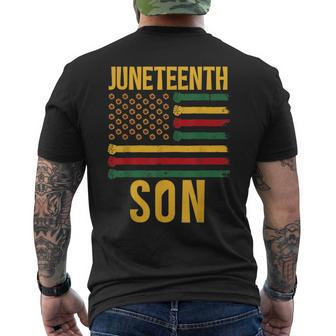 Junenth Son 1865 African Family Black Mens Back Print T-shirt | Mazezy