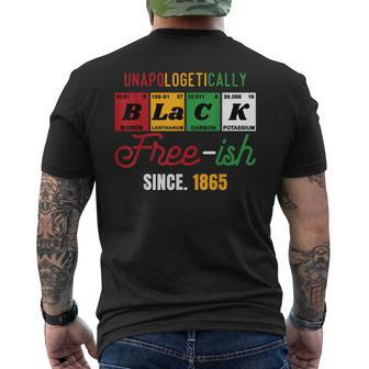 Junenth Unapologetically Black Free-Ish Since 1865 Pride Mens Back Print T-shirt | Mazezy CA