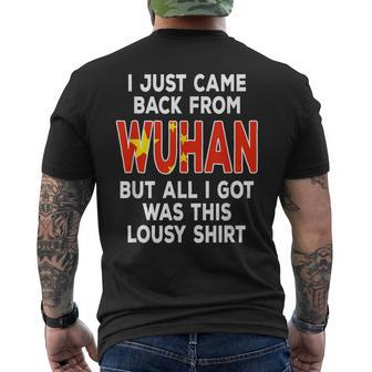 Just Got Back From Wuhan China Vacation Souvenir Men's T-shirt Back Print | Mazezy AU