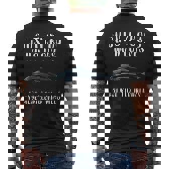 Im Just A Boy Who Loves False Killer Whale Lover Men's T-shirt Back Print | Mazezy