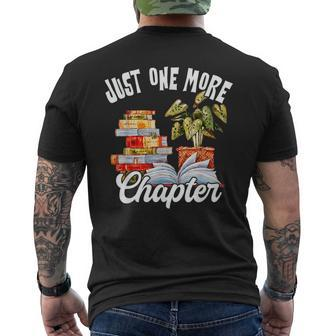 Just One More Chapter Book Reading Nerd Book Lover Mens Back Print T-shirt - Thegiftio UK