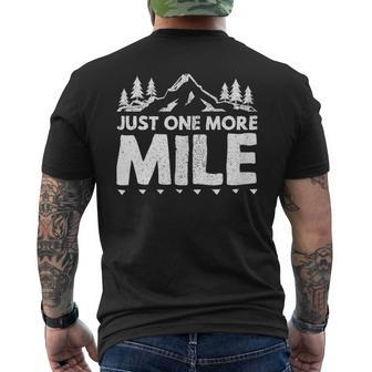 Just One More Mile Motivational Ultra Trail Runner Mens Back Print T-shirt - Thegiftio UK