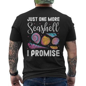 Just One More Sea Shell I Promise | Sea Shell Collector Mens Back Print T-shirt - Thegiftio UK