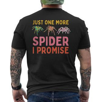 Just One More Spider I Promise- Arachnologist Funny Spider Mens Back Print T-shirt - Thegiftio UK