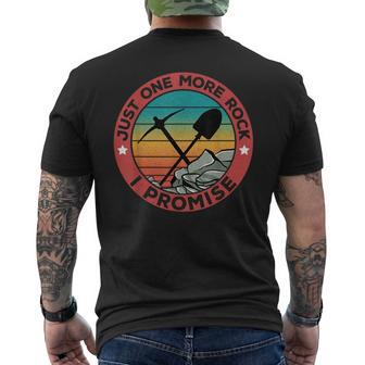 Just One More Rock I Promise Retro Geology Geologist Men's T-shirt Back Print | Mazezy