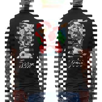 Justice Name Gift Santa Justice Mens Back Print T-shirt - Seseable