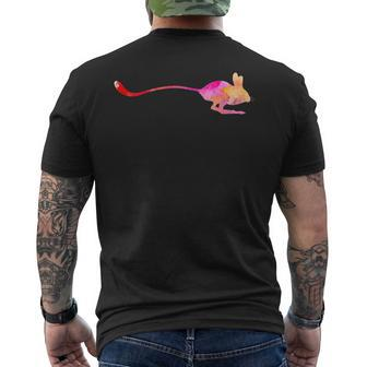Kangaroo Rat Watercolor Painting Watercolor Men's T-shirt Back Print | Mazezy