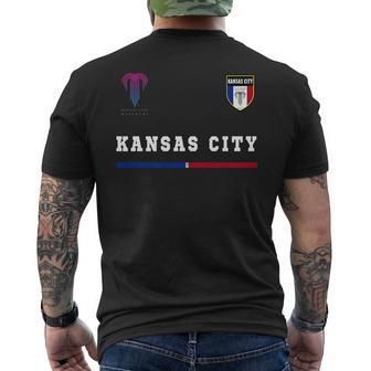 Kansas City 2 SportsSoccer Jersey National Pride Gift Mens Back Print T-shirt | Mazezy
