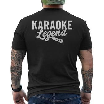 Karaoke Legend Karaoke Singer Men's T-shirt Back Print | Mazezy AU
