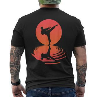 Karate And Kung Fu Silhouette Shotokan Martial Arts Men's T-shirt Back Print | Mazezy