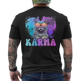 Karma Cat Lover Karma Is My Boyfriend Cruel Summer Cat Lover Men's T-shirt Back Print