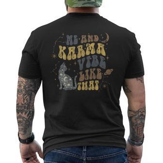 Me And Karma Vibe Like That Cat Back Graphic In Back Men's T-shirt Back Print - Thegiftio UK