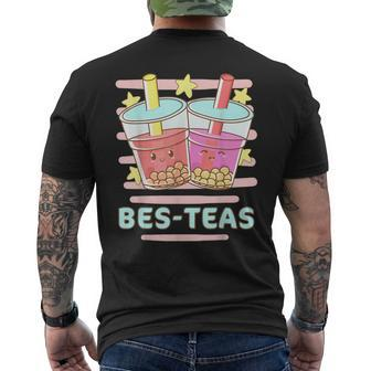 Kawaii Boba Bes-Teas Besties Best Friends Bubble Tea Mens Back Print T-shirt | Mazezy