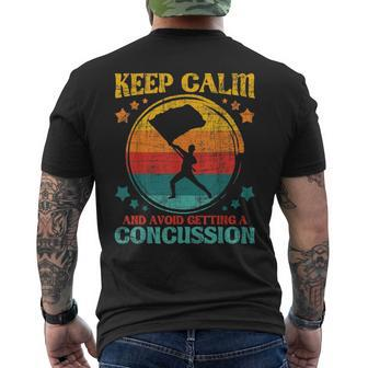 Keep Calm And Avoid Getting A Concussion - Retro Colorguard  Mens Back Print T-shirt