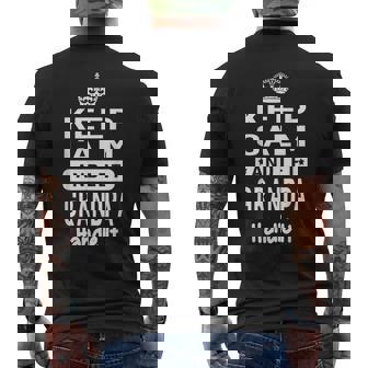 Keep Calm And Let Grandpa Handle It Gift Men Mens Back Print T-shirt | Mazezy