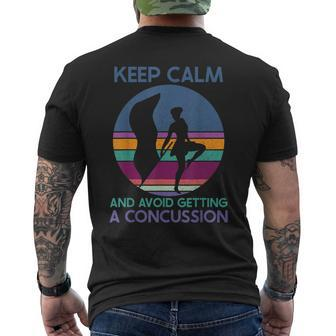 Keep Calm And Avoid Getting A Concussion Retro Color Guard Men's T-shirt Back Print | Mazezy AU