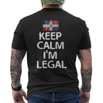 Keep Calm I'm A Legal Dominican Republic Flag Men's T-shirt Back Print | Mazezy