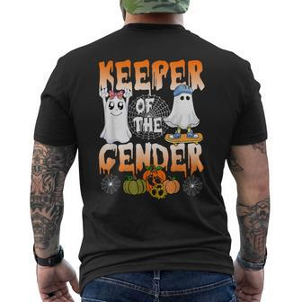 Keeper Of The Gender Halloween Ghost Pumpkin Baby Men's T-shirt Back Print - Monsterry UK