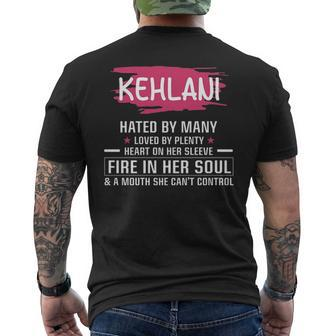 Kehlani Name Gift Kehlani Hated By Many Loved By Plenty Heart Her Sleeve Mens Back Print T-shirt - Seseable