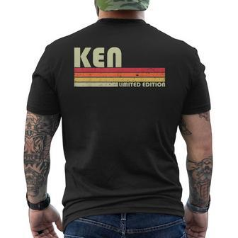 Ken Name Personalized Retro Vintage Birthday Men's T-shirt Back Print - Seseable