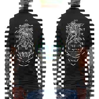 Kennedy Scottish Clan Family Tartan Lion Sword Name Kennedy Funny Gifts Mens Back Print T-shirt | Mazezy