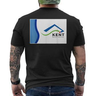 Kent Flag City Pride National Gift Souvenir Mens Back Print T-shirt | Mazezy