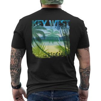 Key West Florida Beach Summer Matching Family Palms Tree Florida Gifts & Merchandise Funny Gifts Mens Back Print T-shirt | Mazezy AU
