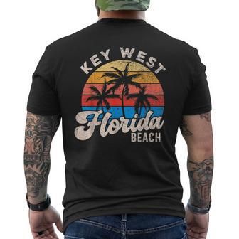 Key West Florida Beach Summer Travel Surf Matching Mens Back Print T-shirt - Seseable