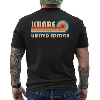 Khare Surname Retro Vintage 80S 90S Birthday Reunion Men's T-shirt Back Print | Mazezy
