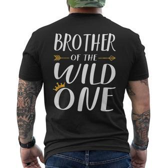 Kids Funny Brother Of The Wild One Thing 1St Birthday Funny Gifts For Brothers Mens Back Print T-shirt | Mazezy