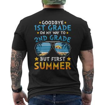 Kids Goodbye 1St Grade Graduation To 2Nd Grade Hello Summer Mens Back Print T-shirt | Mazezy