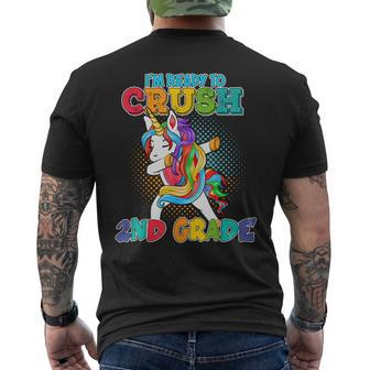 Kids Im Ready To Crush 2Nd Kindergarten Grade Unicorn Mens Back Print T-shirt | Mazezy