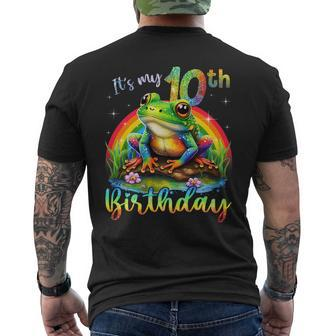 Kids Its My 10Th Birthday Frog 10 Years Old Froggy Birthday Mens Back Print T-shirt - Thegiftio UK