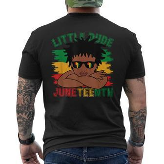 Kids Little Dudes Junenth Boy Toddler Black History Mens Back Print T-shirt - Thegiftio UK
